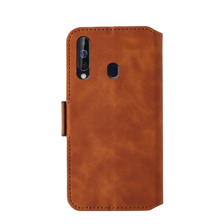 For Galaxy A20s Retro Frosted Oil Side Horizontal Flip Case with Holder & Card Slots