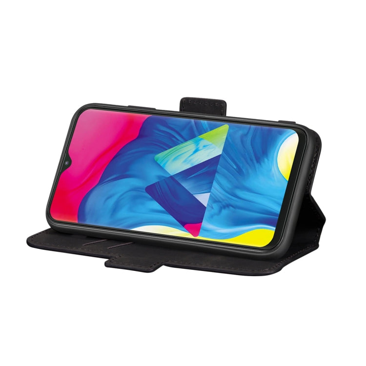 For Galaxy A20s Retro Frosted Oil Side Horizontal Flip Case with Holder & Card Slots