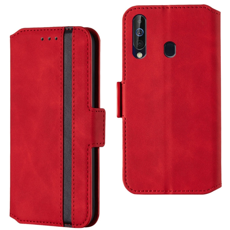 For Galaxy A20s Retro Frosted Oil Side Horizontal Flip Case with Holder & Card Slots
