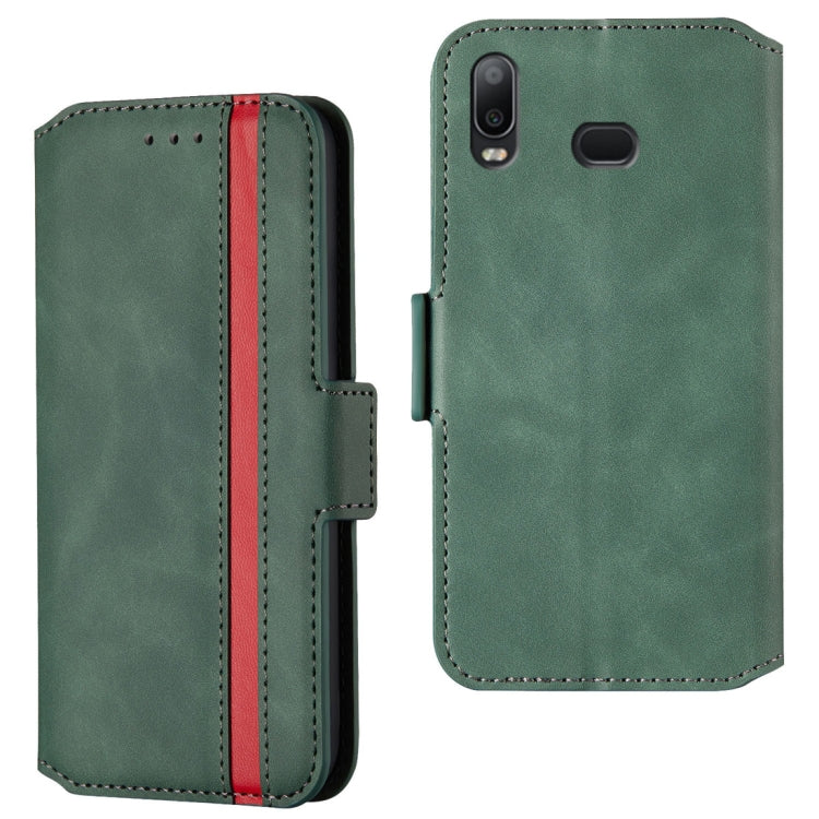 For Galaxy A10s Retro Frosted Oil Side Horizontal Flip Case with Holder & Card Slots