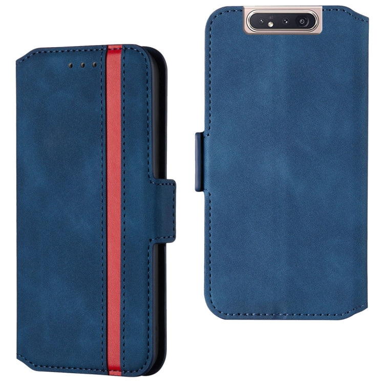 For Galaxy A80 / A90 Retro Frosted Oil Side Horizontal Flip Case with Holder & Card Slots