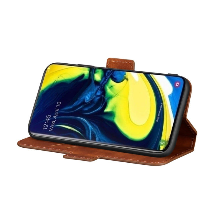For Galaxy A80 / A90 Retro Frosted Oil Side Horizontal Flip Case with Holder & Card Slots