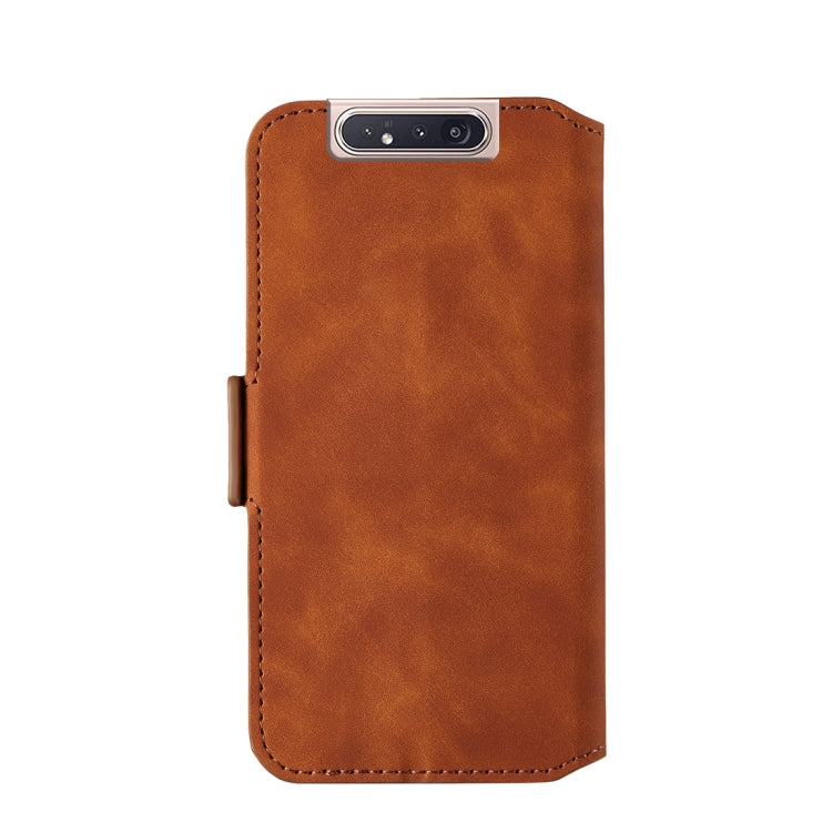 For Galaxy A80 / A90 Retro Frosted Oil Side Horizontal Flip Case with Holder & Card Slots