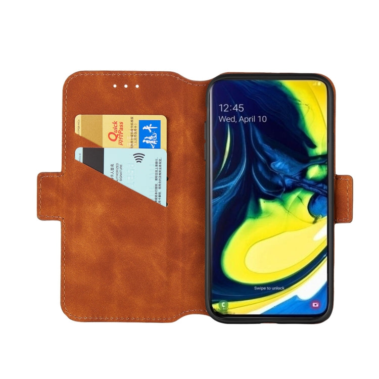 For Galaxy A80 / A90 Retro Frosted Oil Side Horizontal Flip Case with Holder & Card Slots