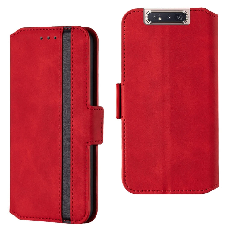 For Galaxy A80 / A90 Retro Frosted Oil Side Horizontal Flip Case with Holder & Card Slots