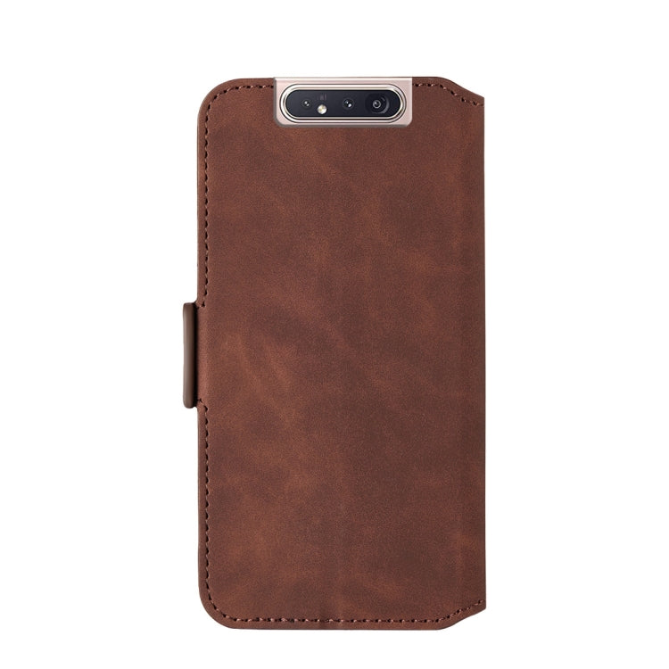 For Galaxy A80 / A90 Retro Frosted Oil Side Horizontal Flip Case with Holder & Card Slots