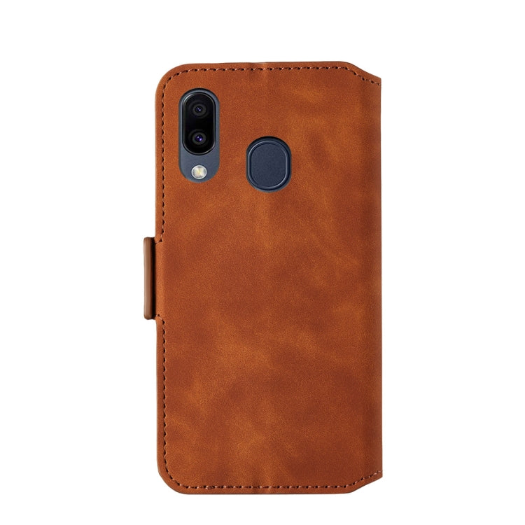 For Galaxy A40 Retro Frosted Oil Side Horizontal Flip Case with Holder & Card Slots