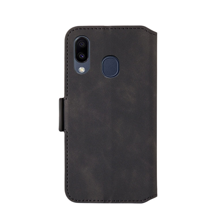 For Galaxy A40 Retro Frosted Oil Side Horizontal Flip Case with Holder & Card Slots