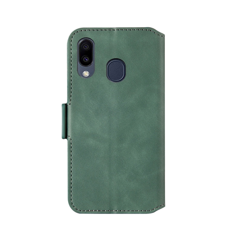 For Galaxy A40 Retro Frosted Oil Side Horizontal Flip Case with Holder & Card Slots