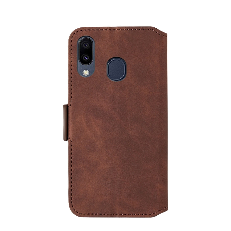 For Galaxy A40 Retro Frosted Oil Side Horizontal Flip Case with Holder & Card Slots