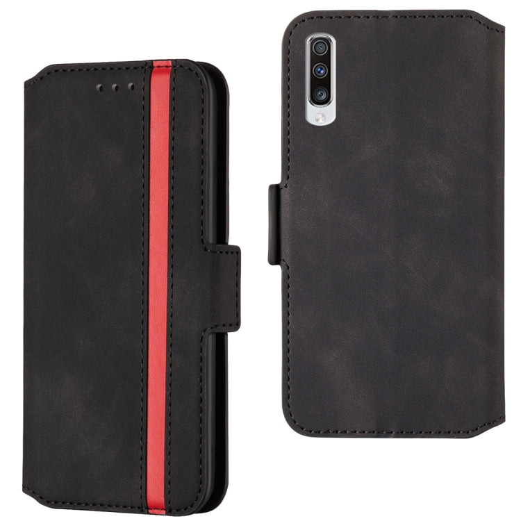 For Galaxy A50 Retro Frosted Oil Side Horizontal Flip Case with Holder & Card Slots