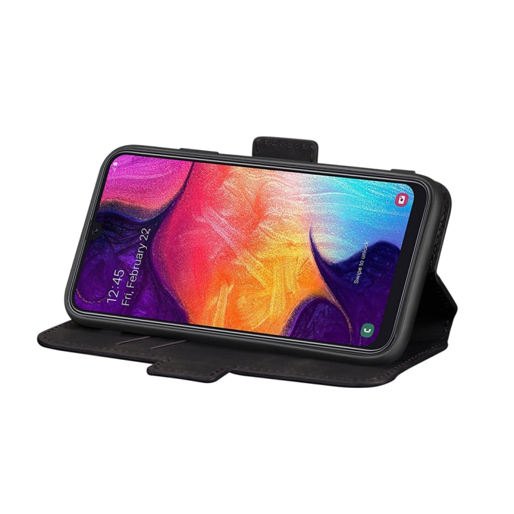 For Galaxy A50 Retro Frosted Oil Side Horizontal Flip Case with Holder & Card Slots