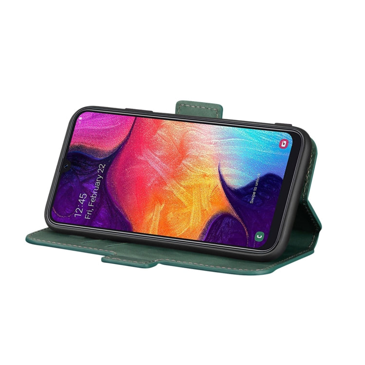 For Galaxy A50 Retro Frosted Oil Side Horizontal Flip Case with Holder & Card Slots