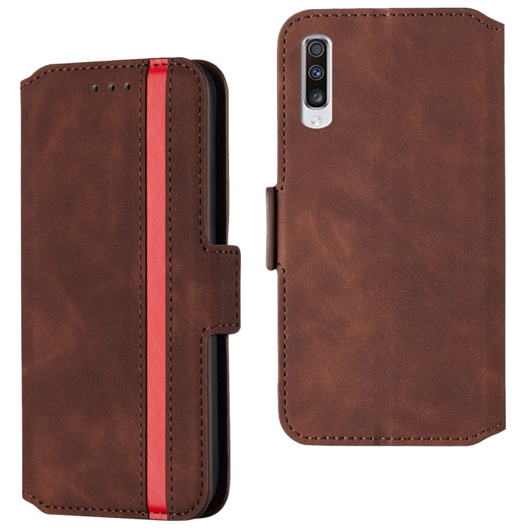 For Galaxy A50 Retro Frosted Oil Side Horizontal Flip Case with Holder & Card Slots