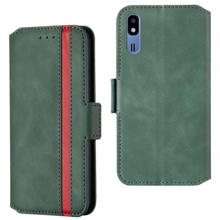 For Galaxy A2 Core Retro Frosted Oil Side Horizontal Flip Case with Holder & Card Slots