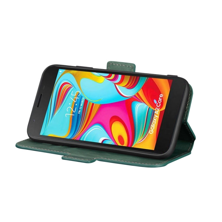 For Galaxy A2 Core Retro Frosted Oil Side Horizontal Flip Case with Holder & Card Slots