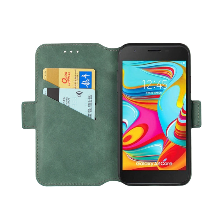 For Galaxy A2 Core Retro Frosted Oil Side Horizontal Flip Case with Holder & Card Slots