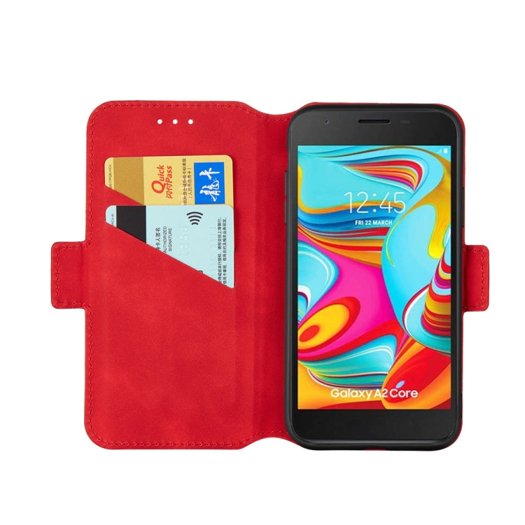 For Galaxy A2 Core Retro Frosted Oil Side Horizontal Flip Case with Holder & Card Slots