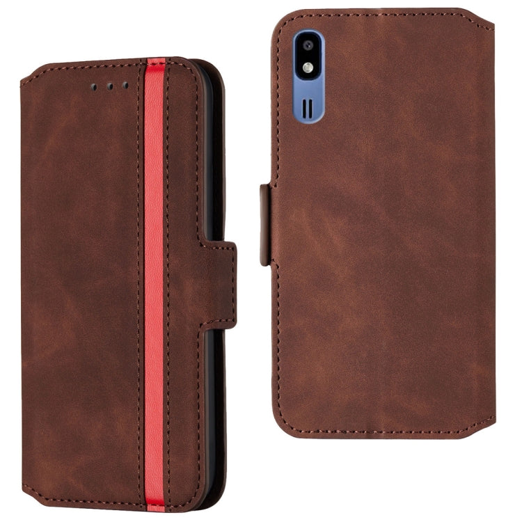 For Galaxy A2 Core Retro Frosted Oil Side Horizontal Flip Case with Holder & Card Slots