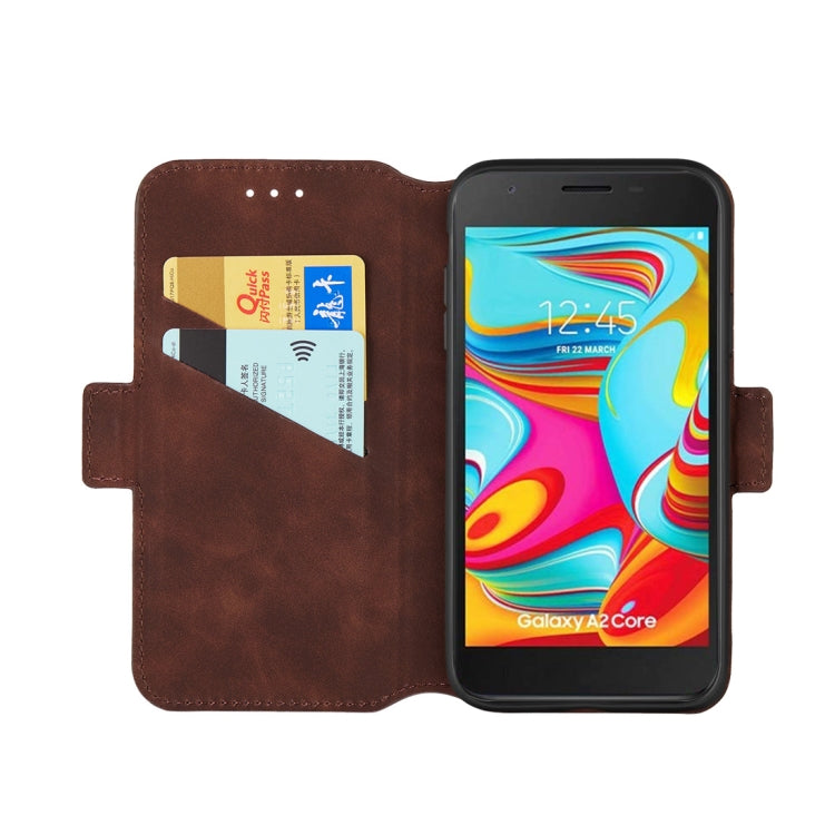 For Galaxy A2 Core Retro Frosted Oil Side Horizontal Flip Case with Holder & Card Slots