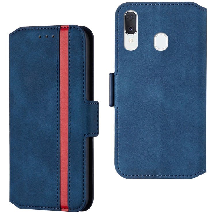 For Galaxy A20e Retro Frosted Oil Side Horizontal Flip Case with Holder & Card Slots