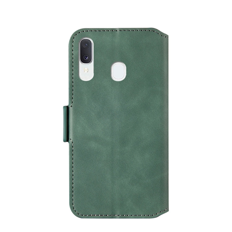 For Galaxy A20e Retro Frosted Oil Side Horizontal Flip Case with Holder & Card Slots
