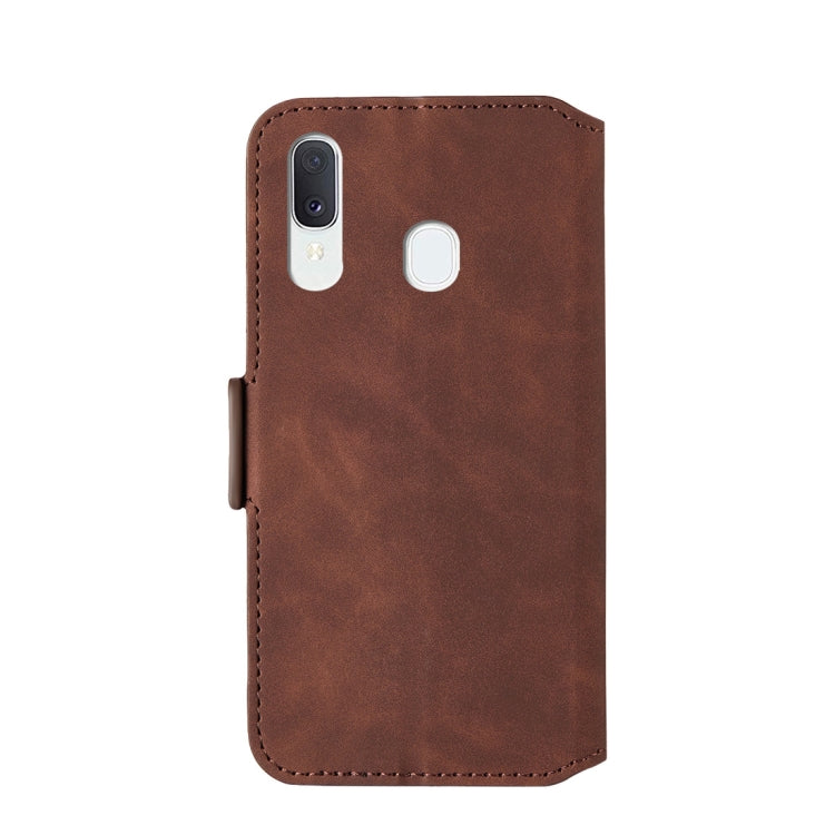 For Galaxy A20e Retro Frosted Oil Side Horizontal Flip Case with Holder & Card Slots