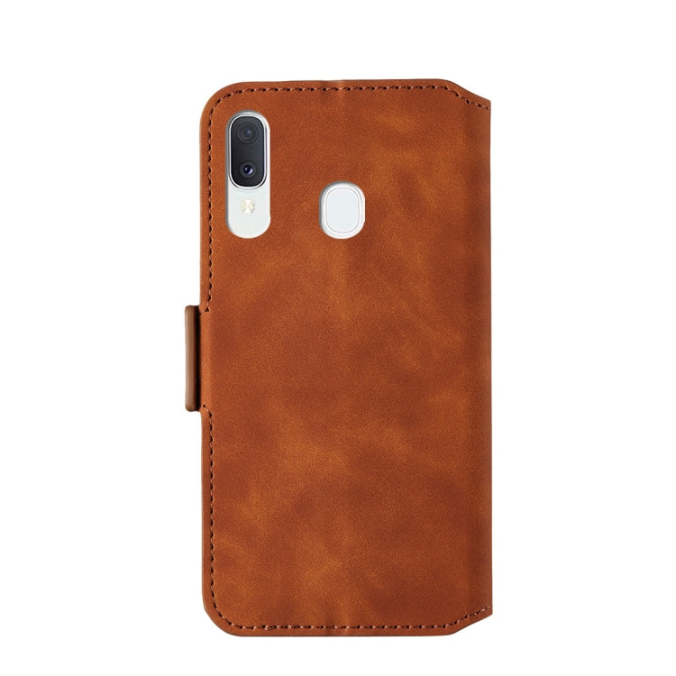For Galaxy A20 / A30 Retro Frosted Oil Side Horizontal Flip Case with Holder & Card Slots