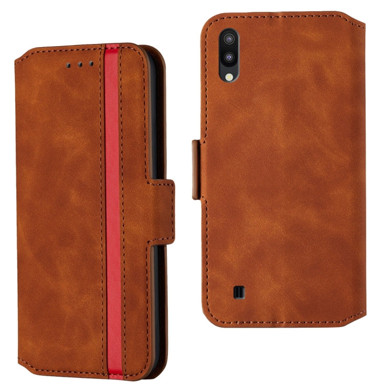 For Galaxy A10 Retro Frosted Oil Side Horizontal Flip Case with Holder & Card Slots