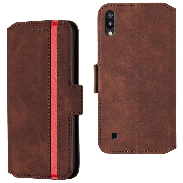 For Galaxy A10 Retro Frosted Oil Side Horizontal Flip Case with Holder & Card Slots