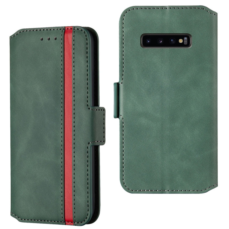 For Galaxy S10 Retro Frosted Oil Side Horizontal Flip Case with Holder & Card Slots