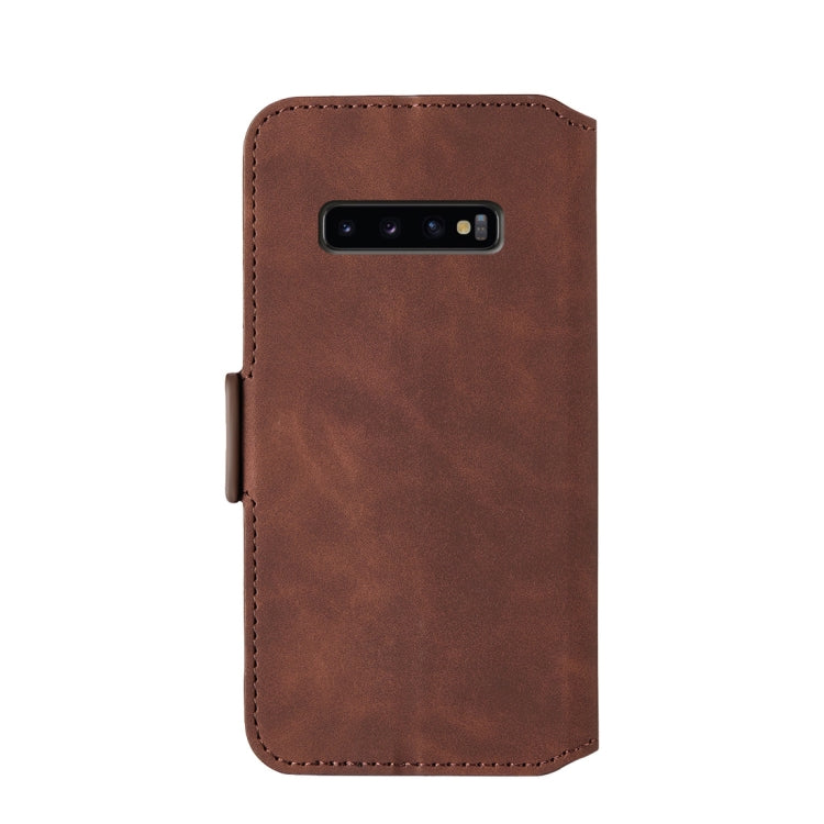 For Galaxy S10 Retro Frosted Oil Side Horizontal Flip Case with Holder & Card Slots