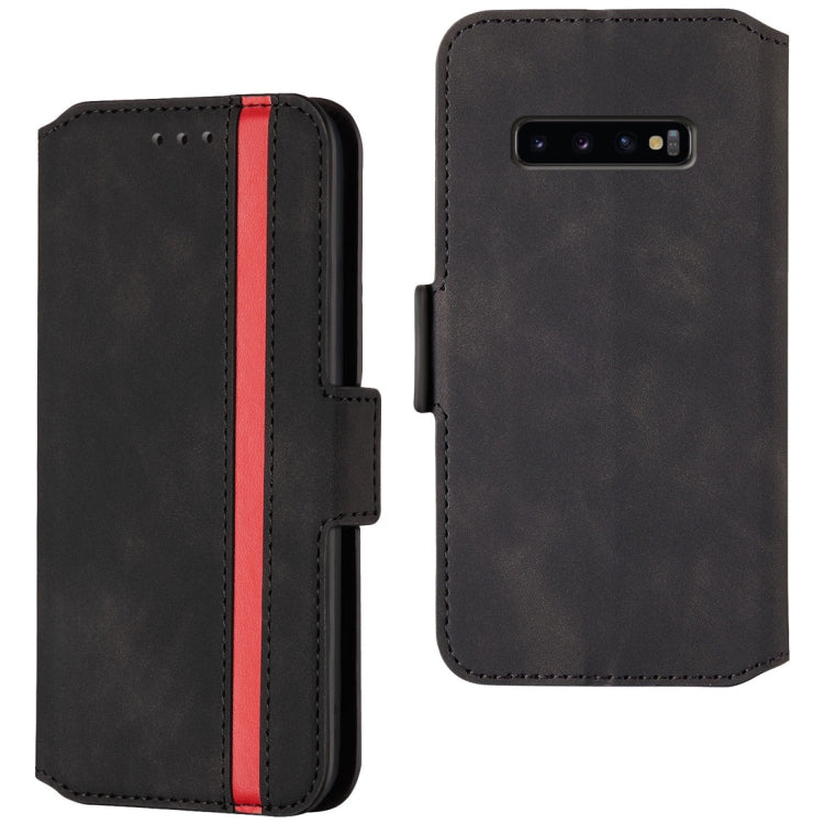 For Galaxy S10+ Retro Frosted Oil Side Horizontal Flip Case with Holder & Card Slots