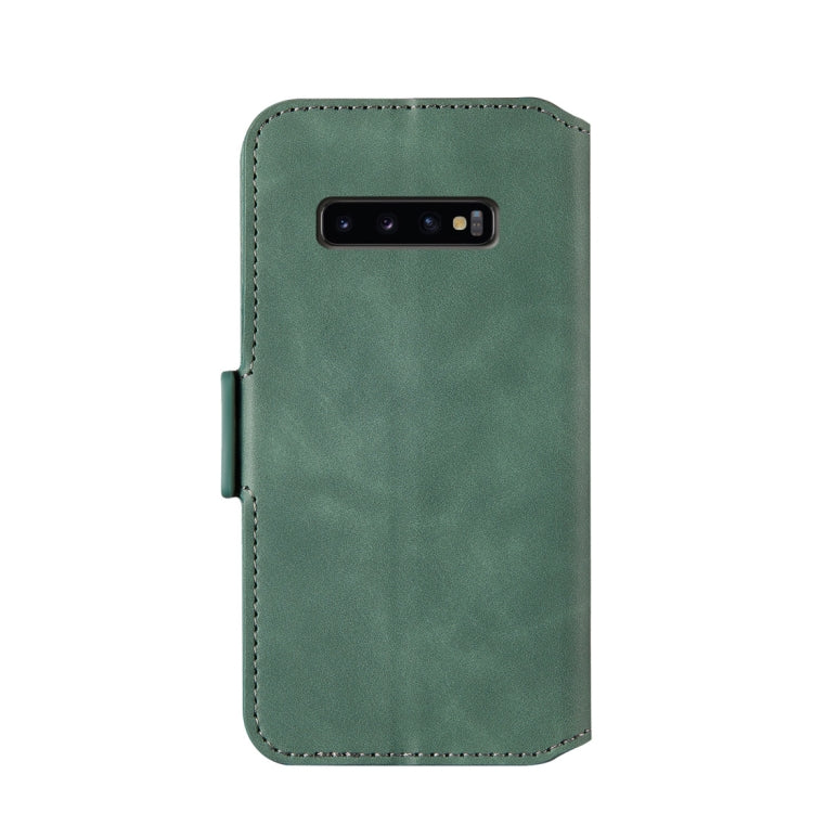 For Galaxy S10+ Retro Frosted Oil Side Horizontal Flip Case with Holder & Card Slots