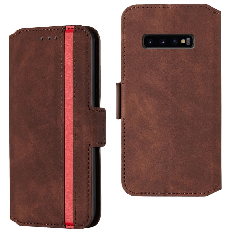 For Galaxy S10e Retro Frosted Oil Side Horizontal Flip Case with Holder & Card Slots