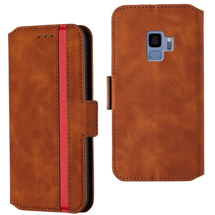 For Galaxy S9 Retro Frosted Oil Side Horizontal Flip Case with Holder & Card Slots
