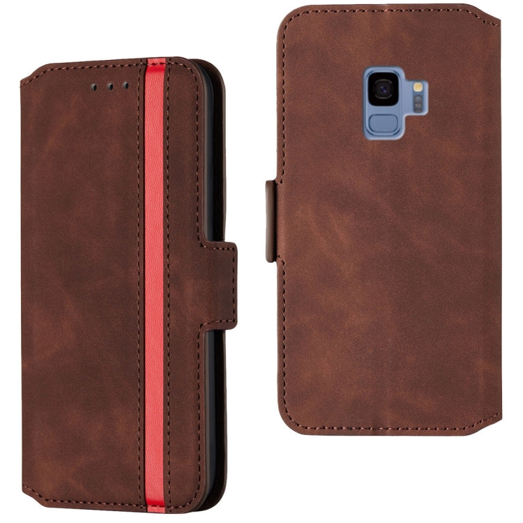 For Galaxy S9 Retro Frosted Oil Side Horizontal Flip Case with Holder & Card Slots