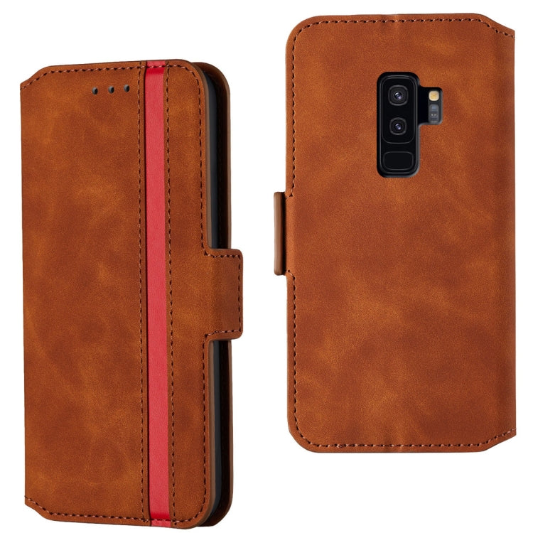 For Galaxy S9+ Retro Frosted Oil Side Horizontal Flip Case with Holder & Card Slots