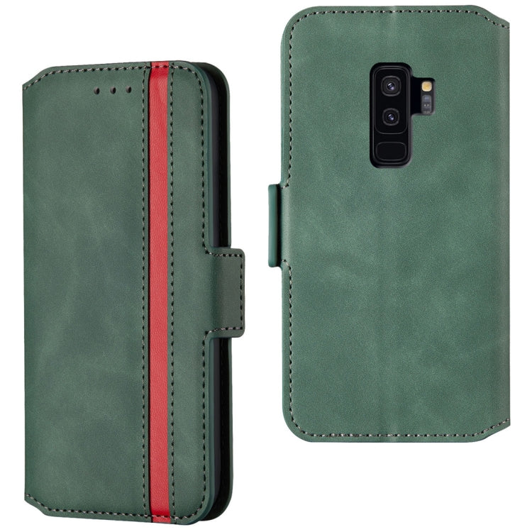 For Galaxy S9+ Retro Frosted Oil Side Horizontal Flip Case with Holder & Card Slots