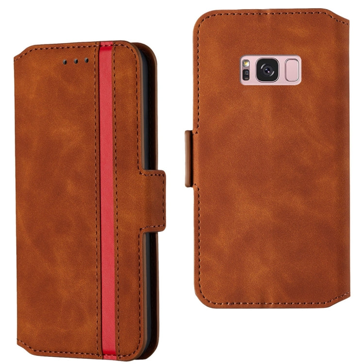 For Galaxy S8 Retro Frosted Oil Side Horizontal Flip Case with Holder & Card Slots