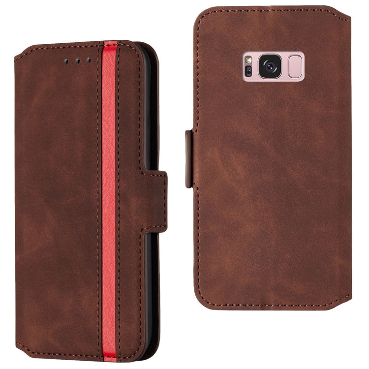 For Galaxy S8+ Retro Frosted Oil Side Horizontal Flip Case with Holder & Card Slots