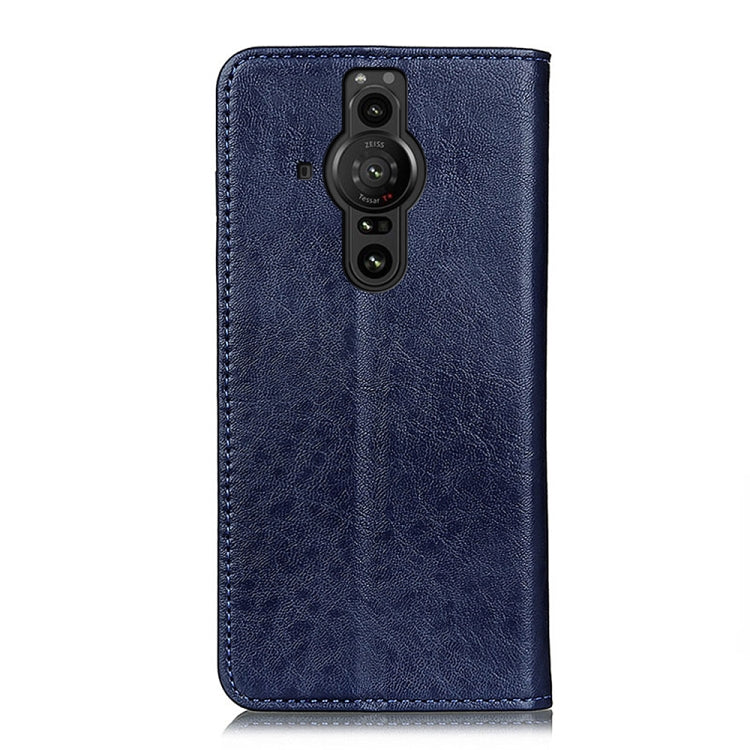 For Sony Xperia Pro-I Magnetic Crazy Horse Texture Horizontal Flip Leather Phone Case with Holder & Card Slots & Wallet