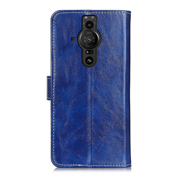 For Sony Xperia Pro-I Retro Crazy Horse Texture Horizontal Flip Leather Phone Case with Holder & Card Slots & Photo Frame & Wallet