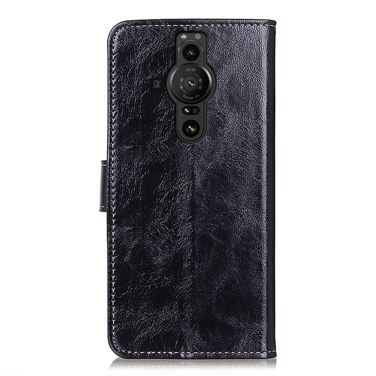 For Sony Xperia Pro-I Retro Crazy Horse Texture Horizontal Flip Leather Phone Case with Holder & Card Slots & Photo Frame & Wallet