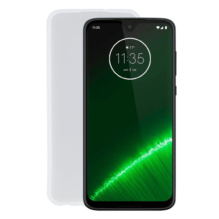 TPU Phone Case For Motorola Moto G7 Plus(Transparent White)