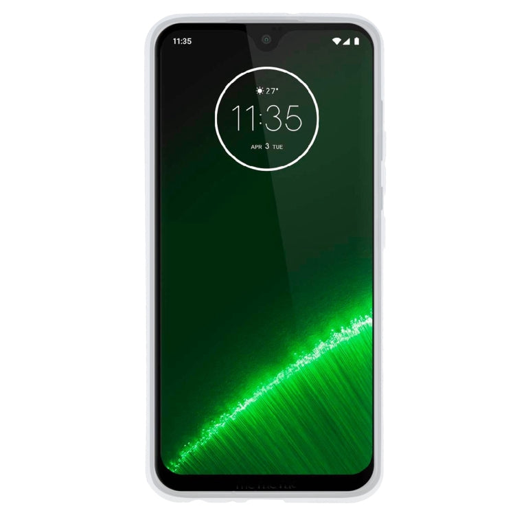 TPU Phone Case For Motorola Moto G7 Plus(Transparent White)