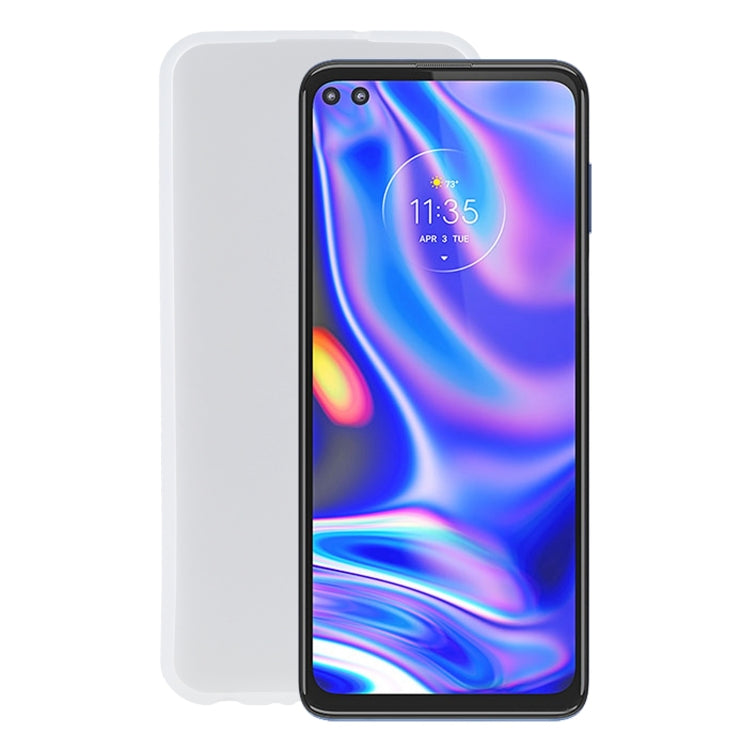 TPU Phone Case For Motorola One 5G(Transparent White)