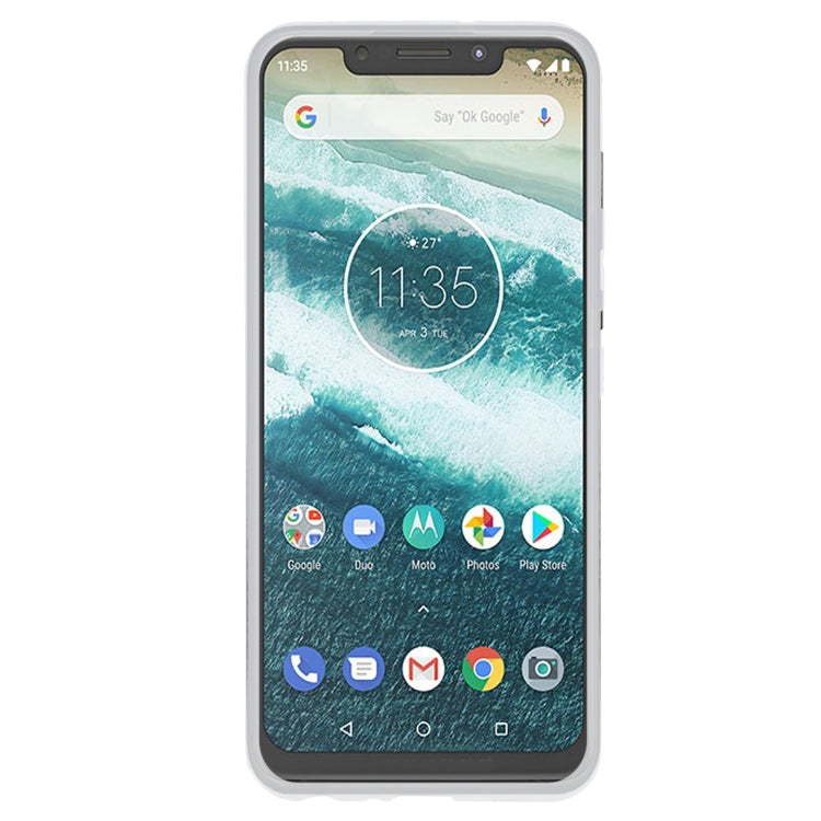 TPU Phone Case For Motorola One Power (P30 Note)(Transparent White)