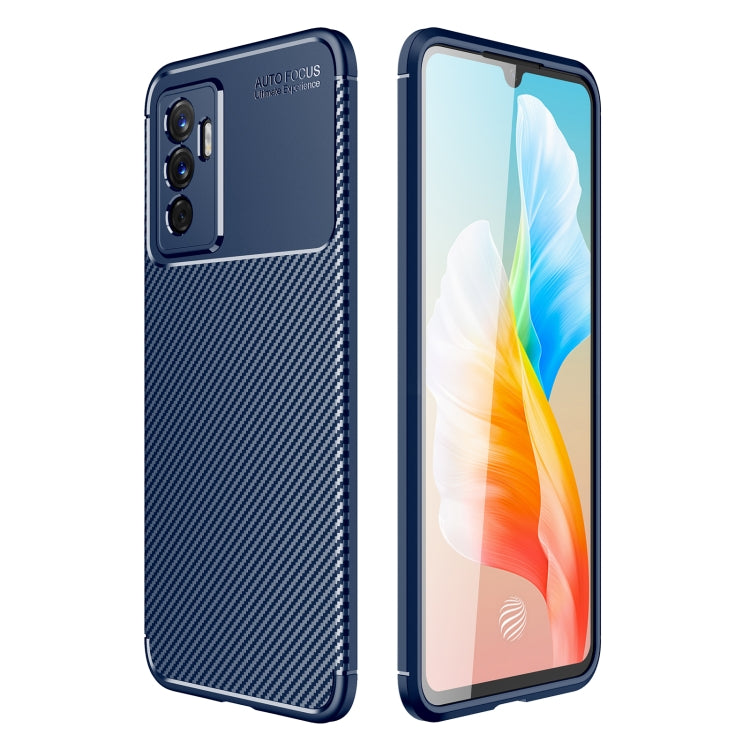 For vivo S10e Carbon Fiber Texture Shockproof TPU Phone Case