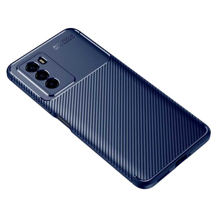 For vivo T1 Carbon Fiber Texture Shockproof TPU Phone Case